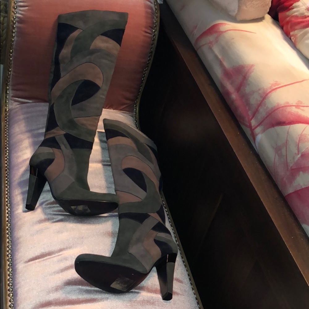 Аldo Suede OTK High Heel Boots Size 37